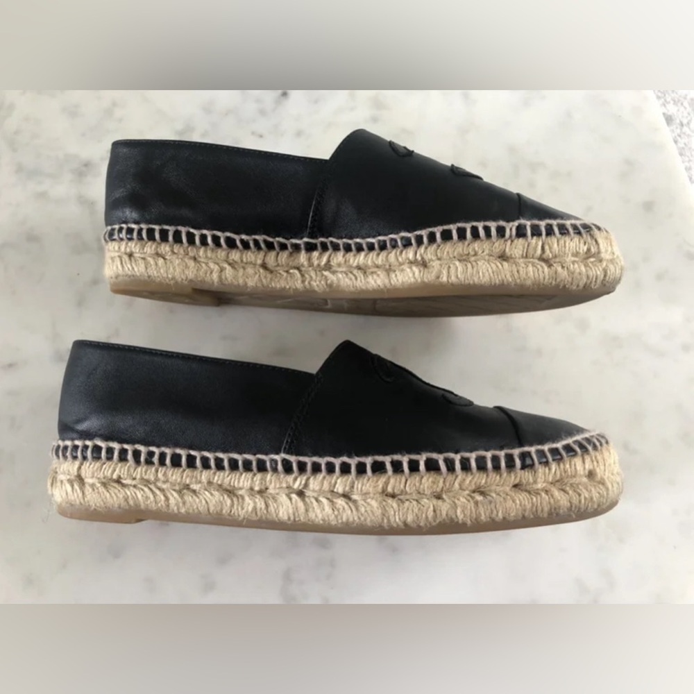 🎈🎈🎈 SOLD🎈🎈🎈CHANEL Black Lambskin CC Espadrilles- FULL SET LK NEW - sale - Picture 8 of 13